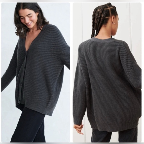 Jenni Kayne Sweaters - Jenni Kayne Cashmere Cocoon Cardigan in Carbon